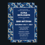 Star von David Watercolor Custom Bar Bat Mitzvah Einladung<br><div class="desc">Perfekte Karte, um eine Fledermausmitzvah, Bar mitzvah oder andere jüdische Feier anzukündigen! Das Sternmuster für Sie auf der Vorder- und Rückseite! Vollständig anpassbar! Klicken Sie auf "Personalisieren" oben, um den Text zu bearbeiten. Klicken Sie auf "Bearbeiten mit dem Design-Tool", um die Schriftart, Farben und Platzierungen anzupassen und das Design auf...</div>