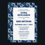 Star von David Watercolor Custom Bar Bat Mitzvah Einladung<br><div class="desc">Perfekte Karte, um eine Fledermausmitzvah, Bar mitzvah oder andere jüdische Feier anzukündigen! Das Sternmuster für Sie auf der Vorder- und Rückseite! Vollständig anpassbar! Klicken Sie auf "Personalisieren" oben, um den Text zu bearbeiten. Klicken Sie auf "Bearbeiten mit dem Design-Tool", um die Schriftart, Farben und Platzierungen anzupassen und das Design auf...</div>