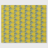 Star von David Watercolor Kunstmuster Geschenkpapier (Flach)