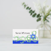 Star von David Watercolor Leaf Dot Swirl Invite Platzkarte (Stehend Vorderseite)