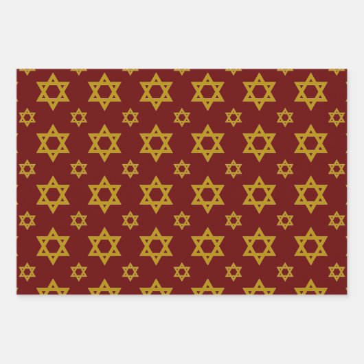 Star von David Wrapping Paper Flat Sheet Set Geschenkpapier Set (Vorderseite 3)