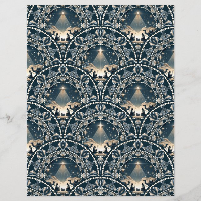 Star von Wonder Mandala Krippe Art Deco Scallops (Vorderseite)