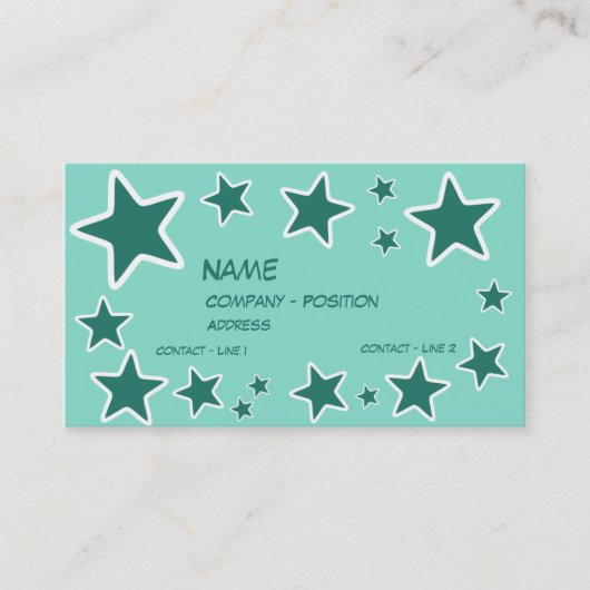 Star-Vorlage für Visitenkarten Visitenkarte (Vorderseite)