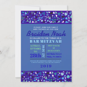 STAR WALL Bar Bat Mitzvah Einladung