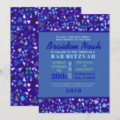 STAR WALL Bar Bat Mitzvah Einladung (Vorne/Hinten)