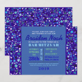 STAR WALL Bar Bat Mitzvah Einladung (Vorne/Hinten)