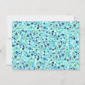 STAR WALL Bar Bat Mitzvah Einladung Aqua (Rückseite)