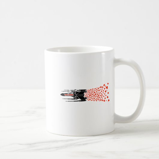 Star War Valentines Day Luke R2 D2 X Wing Hearts Kaffeetasse (Rechts)