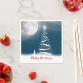 Star Weihnachtsbaum und Mond Serviette (Beispiel)