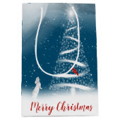 Star Weihnachtsbaum und Mondmittelgeschenktasche Mittlere Geschenktüte (Vorderseite)