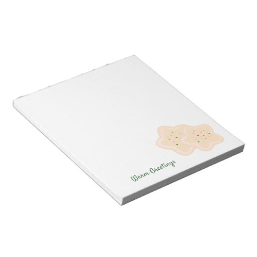 Star Weihnachtscookies Notepad Notizblock (angewinkelt)