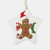 Star Weihnachtsschmuck, Lebkuchenmann Keramik Ornament (Rechts)