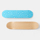 Star Wheel Abstrakt - Sky Blue on White Skateboard (Horizontal)
