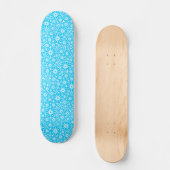 Star Wheel Abstrakt - Sky Blue on White Skateboard (Vorderseite)