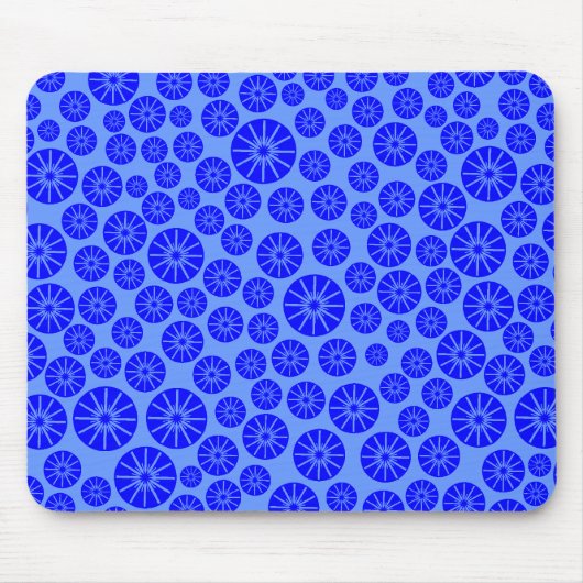 Star Wheel Pattern - Blau auf blau 6699FF Mousepad (Vorne)