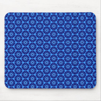 Star Wheel Pattern - Navy Blue auf Blue 3399FF Mousepad