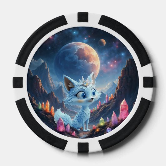 Star Whisper Fox – Keeper of Crystal Light.  Pokerchips (Vorderseite)
