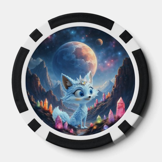 Star Whisper Fox – Keeper of Crystal Light.  Pokerchips (Rückseite)
