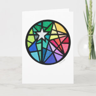 star white feiertagskarte