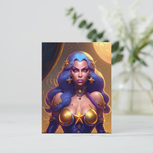 Star Witch Postkarte (Stehend Vorderseite)