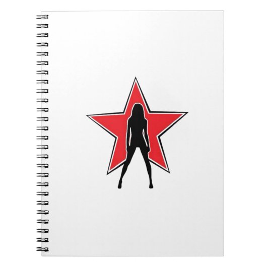 Star Woman Spiral Notebook Notizblock (Vorderseite)