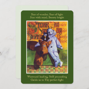 STAR WONDER Flat Christmas Card Feiertagskarte