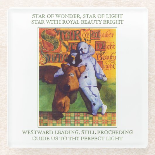 STAR WONDER Glass Drink Untersetzer + Texte (Vorderseite)