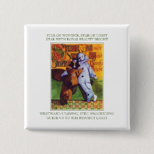STAR WONDER Square Button Button + Texte (Vorderseite)