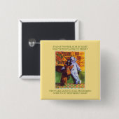 STAR WONDER Square Button + Texte / Gold (Vorne & Hinten)