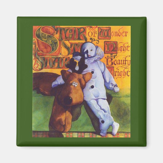 STAR WONDER Square Magnet / Green (Vorne)