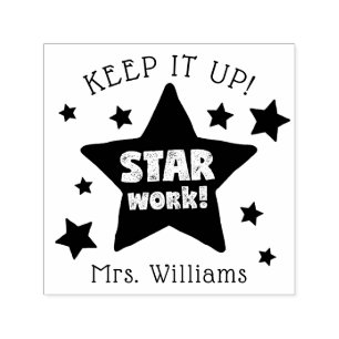 Star Work Teachers Inspiration Briefmarke Permastempel