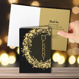 Star Wreath Black Frohe Weihnachtsgeschäft Feiertagskarte