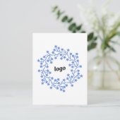 Star Wreath-Logo-Geschäft Feiertagspostkarte (Stehend Vorderseite)