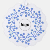 Star Wreath-Logo-Geschäft Ornament Karte (Rückseite)