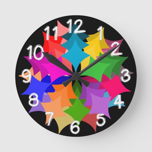 Star Wreath Runde Wanduhr (Vorderseite)