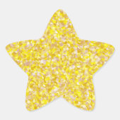 Star Yellow Abstract Glitter Background Stern-Aufkleber (Vorderseite)