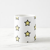 Star Yellow Pastel Pattern Kaffeetasse (Mittel)