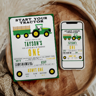 Star Your Traktor 1. Geburtstag | Landwirtschaftst Einladung