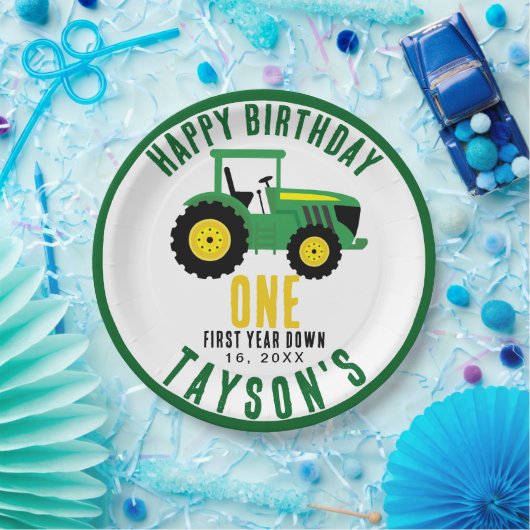 Star Your Traktor 1. Geburtstag | Landwirtschaftst Pappteller (Party)