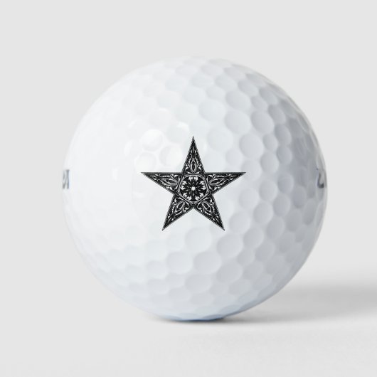 Star zeichnend, Vintage Abbildung. Golfball (Vorderseite)