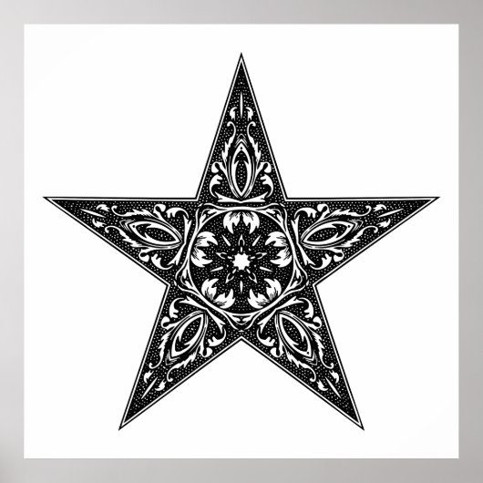 Star zeichnend, Vintages Illustrationspaket Poster (Vorne)