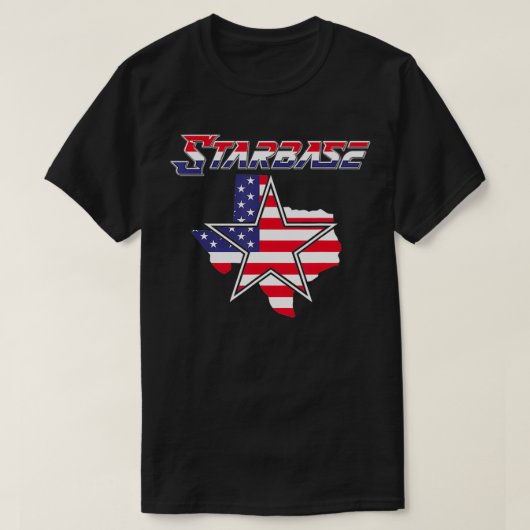 Starbase Teas Boca Chica Patriotic US Flag Staat T-Shirt (Design vorne)