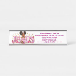 StarBerry™ "JESUS" Schrift-Tisch-Platte Schreibtischnamensplakette