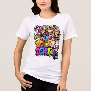StarBerry™ So Demure Regenbogen-Graffiti-T-Shirt Tri-Blend Shirt