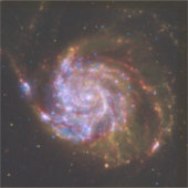 Starbirth im Pinwheel: M101 Galaxy Aufkleber (Vorderseite)