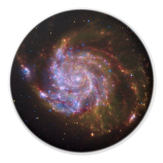Starbirth im Pinwheel: M101 Galaxy Keramikknauf (Vorderseite)