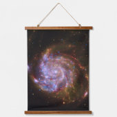 Starbirth im Pinwheel: M101 Galaxy Wandteppich Mit Holzrahmen (Vorderseite)