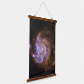 Starbirth im Pinwheel: M101 Galaxy Wandteppich Mit Holzrahmen (Gewinkelt)