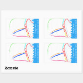 Starboard-Tor Rechteckiger Aufkleber (Blatt)