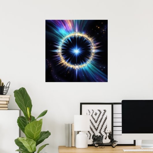 Starbright AI Fantasy Digital Art Print Surreal Poster (Heimbüro)